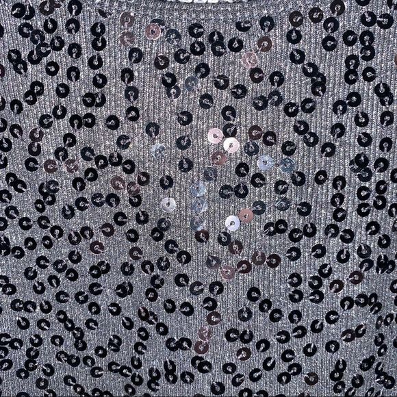 Express Black Sequin Women's Top - Picture 3 of 9